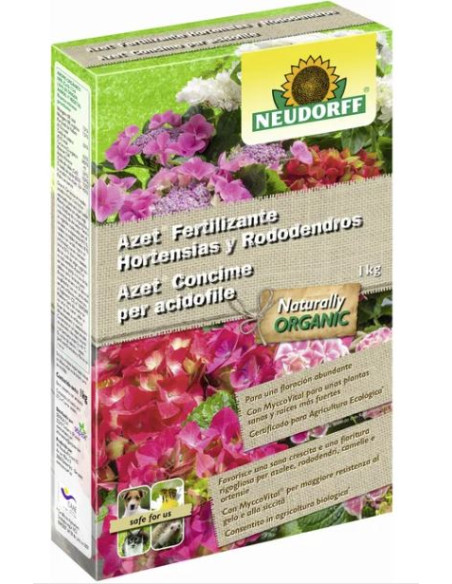 AZET FERTILIZANTE HORTENSIAS 1 KG. (caja 8 unidades)